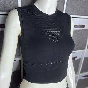 Athleta Pavana Black Crop Tank Size XXS/XS